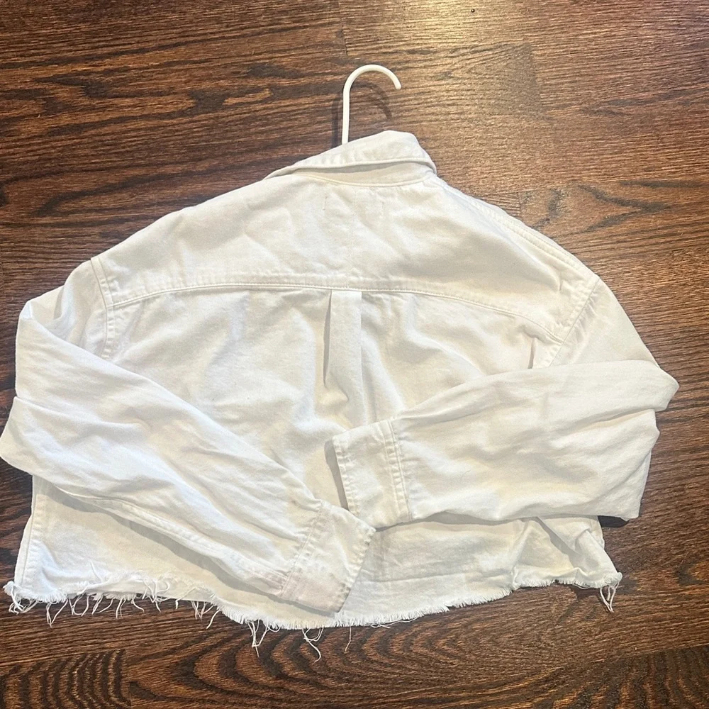 Moussy Vintage White Cropped Denim Jacket (244) - Picture 9 of 9